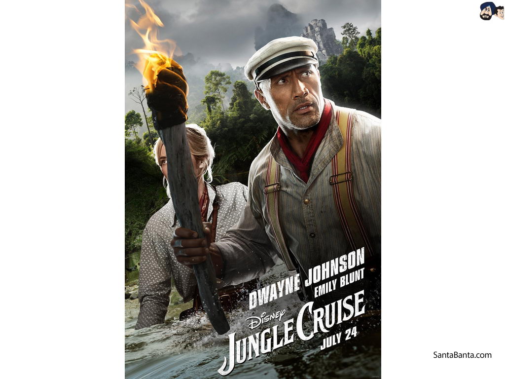 Dwayne Johnson and Emily Blunt in Hollywood adventure film `Jungle Cruise`