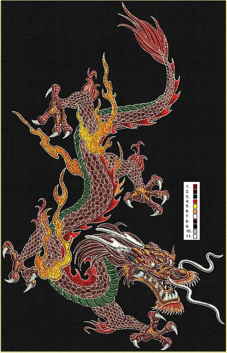 Power Dragon Embroidery Design. Etsy. Dragon embroidery, Dragon wallpaper iphone, Dragon wallpaper aesthetic