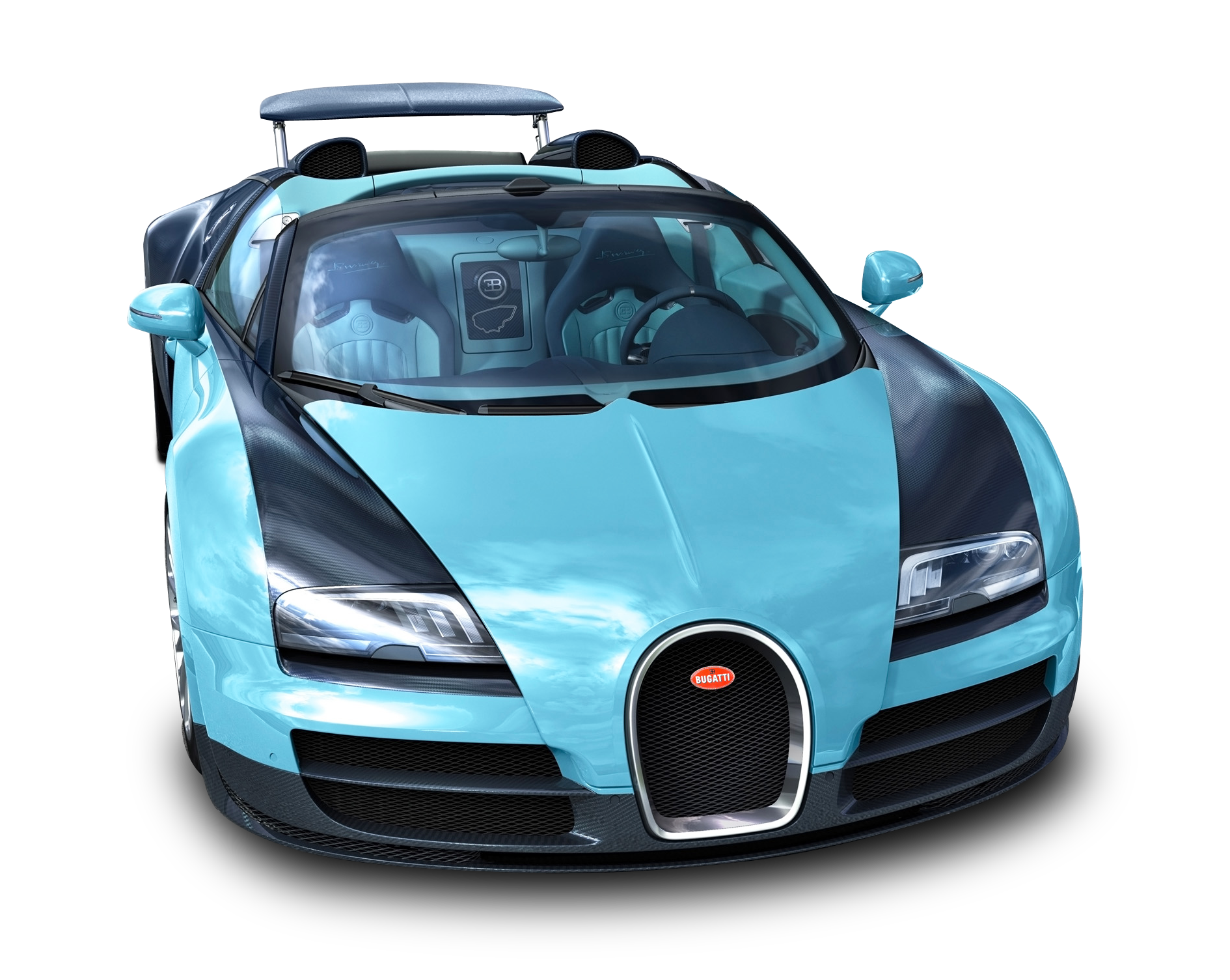 Download Blue Bugatti Veyron 16.4 Grand Sport Vitesse Car PNG Image for Free