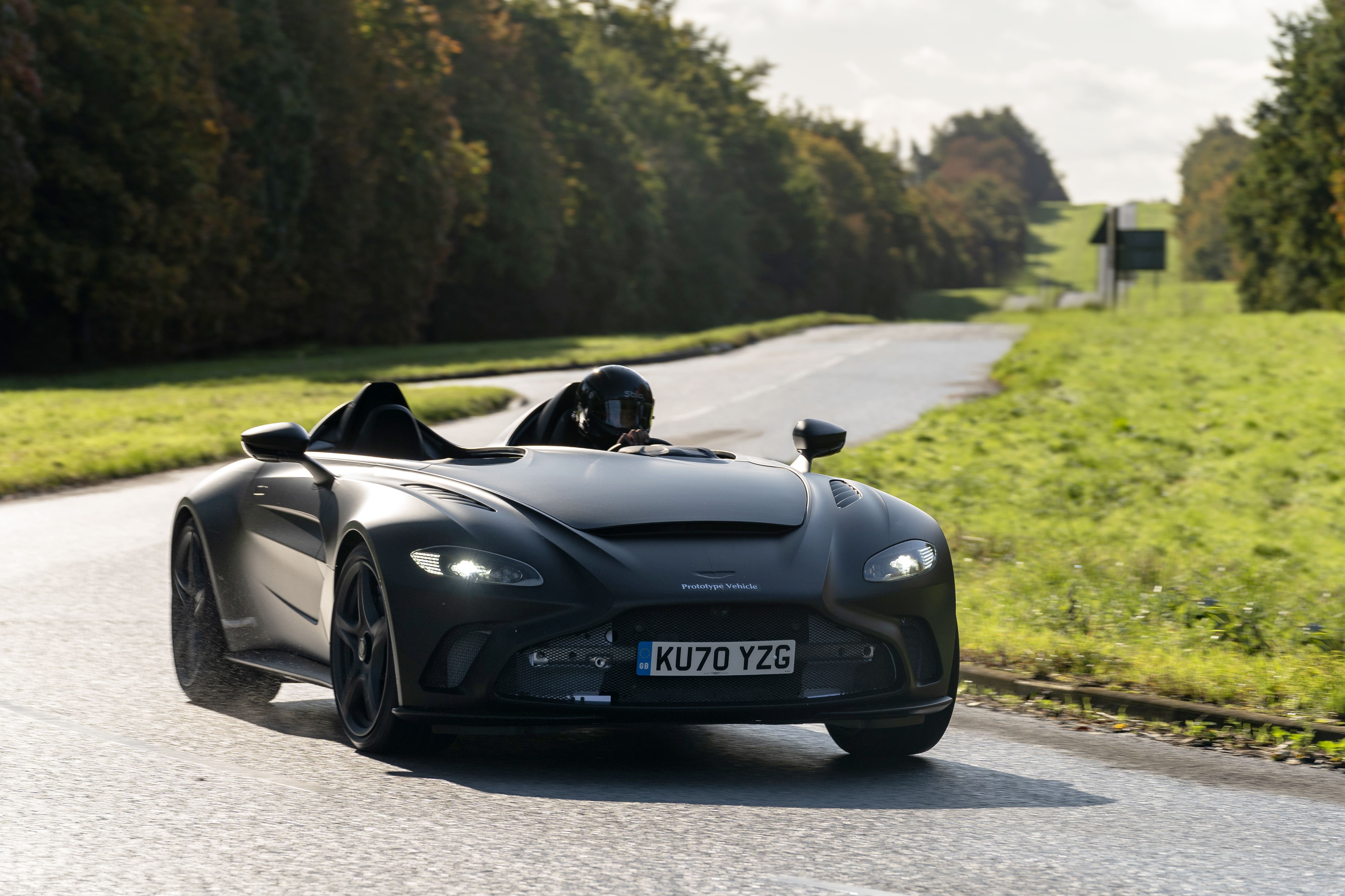 Check Out the Aston Martin V12 Speedster on the Road!
