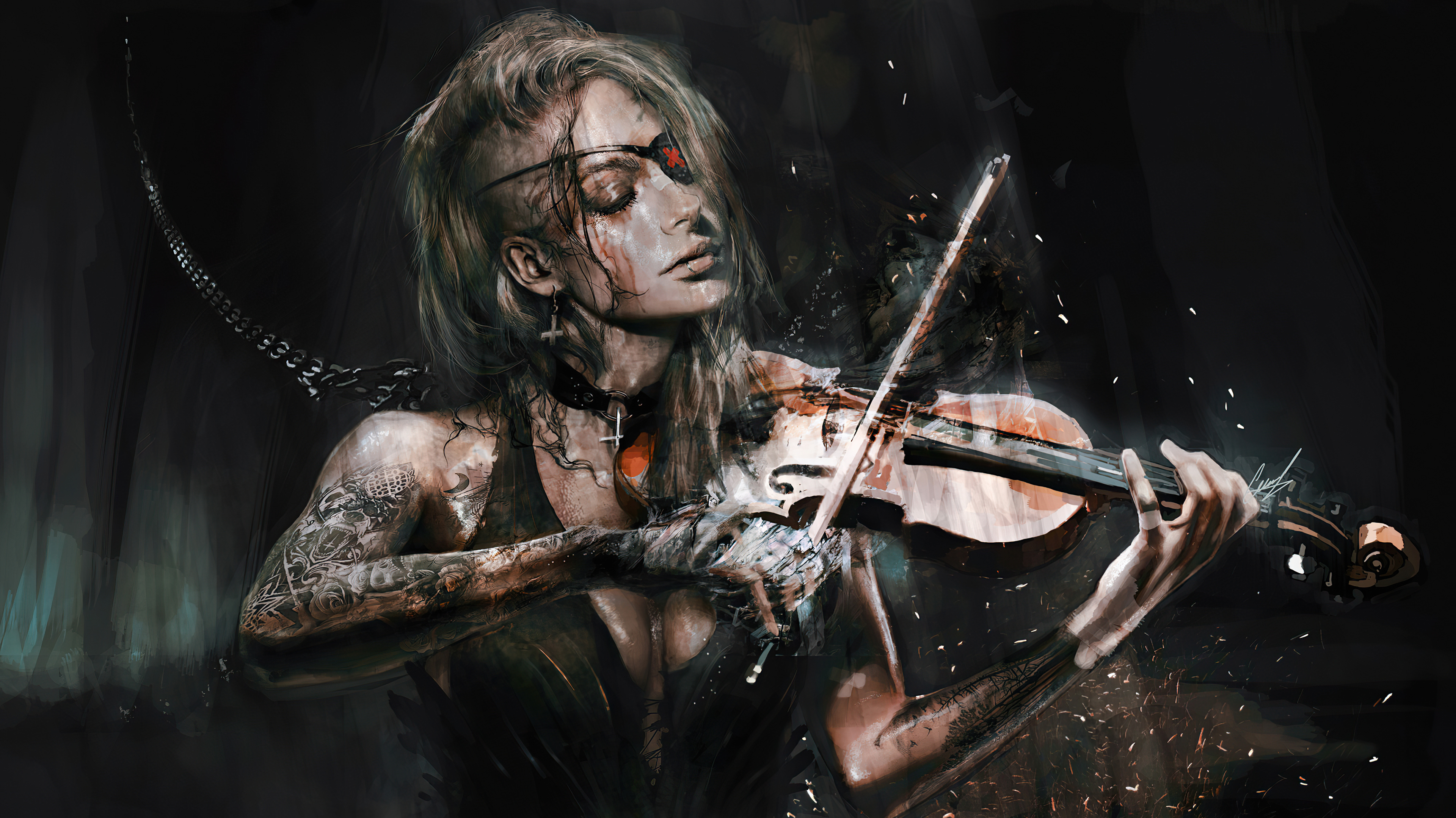 Violinist Of The Deep 4k, HD Artist, 4k Wallpaper, Image, Background, Photo and Picture