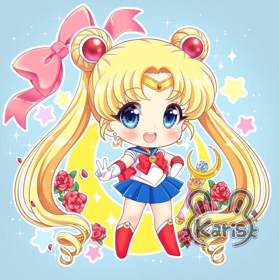 Kawaii Sailor Chibi Moon Wallpaper