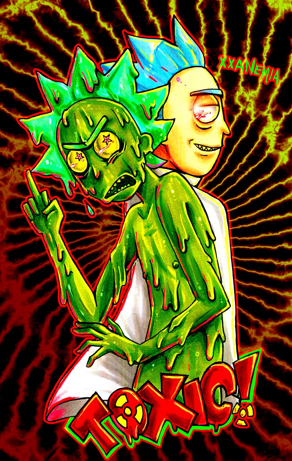 Rick and Morty Phone Wallpaper - Dope Wallpaper with Toxic Rick 🦠