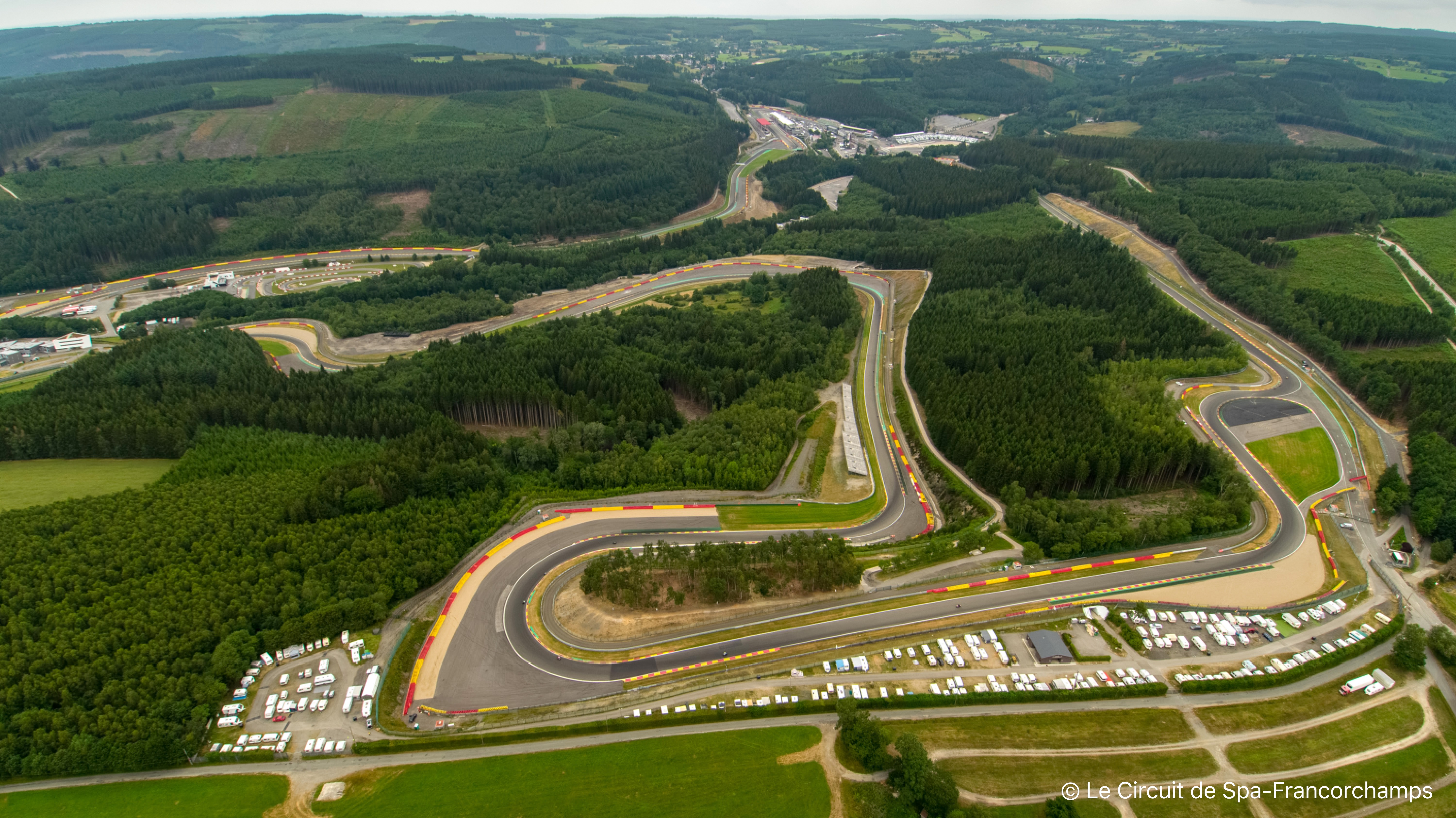 Aerial Views. Circuit Of Spa Francorchamps