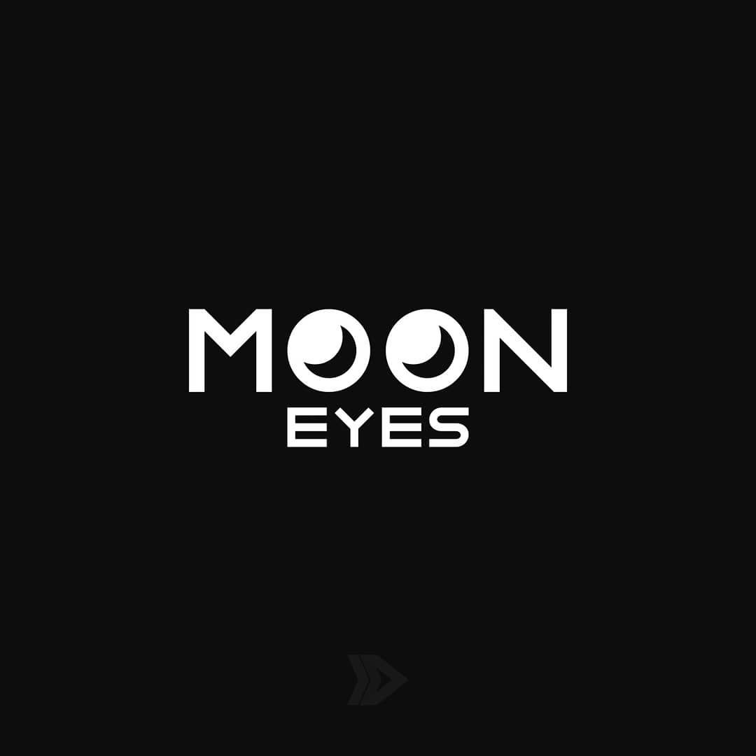 Moon Eyes ————————#moon #eyes #mooneyes #logo #logos #brand #branding #icon #dribbble #dribbblers #inkscape #negativespace. + logo, Logo black, Branding