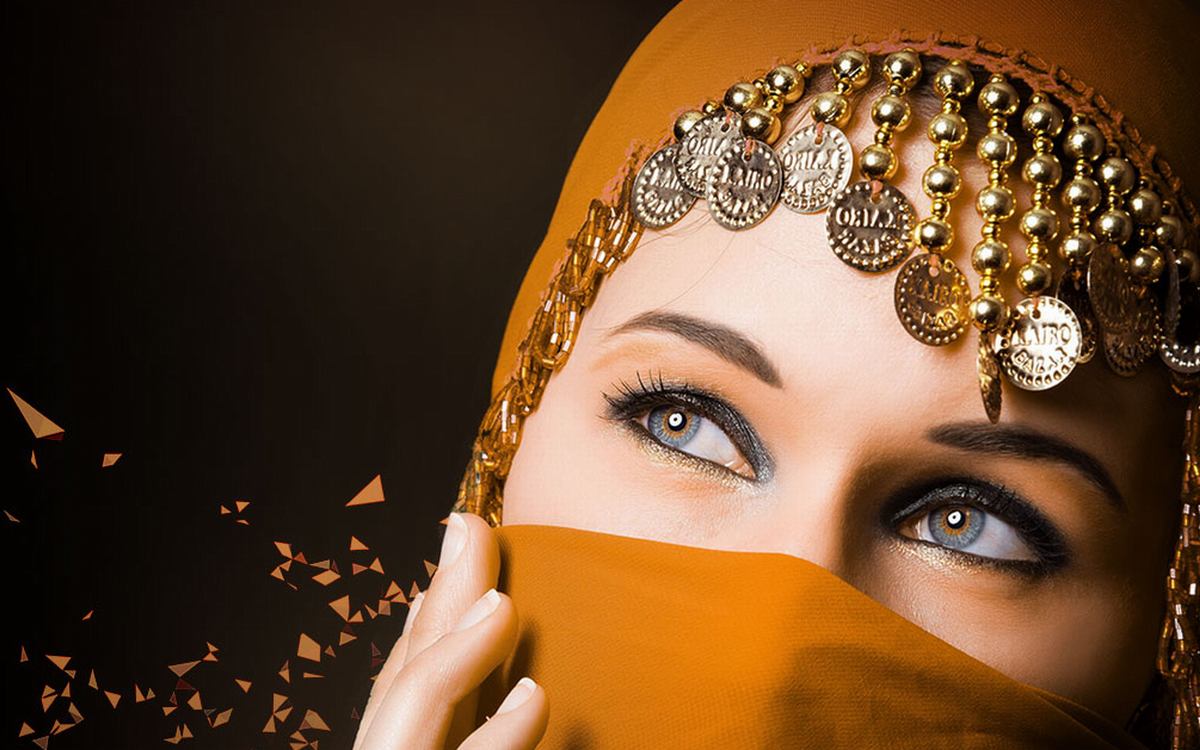 arabic girl wallpaper, face, black, eyebrow, blue, beauty