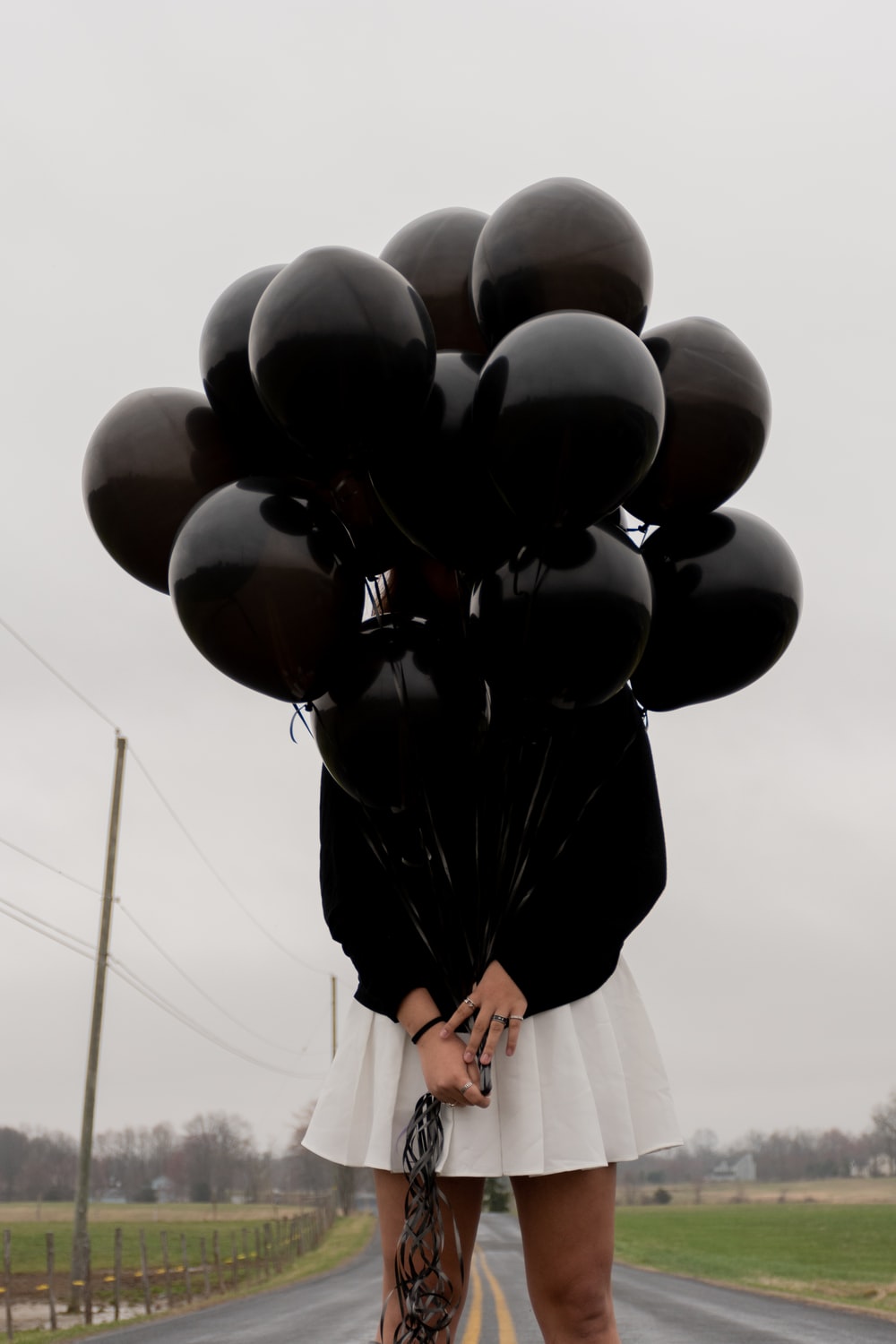 Black Balloons Picture. Download Free Image