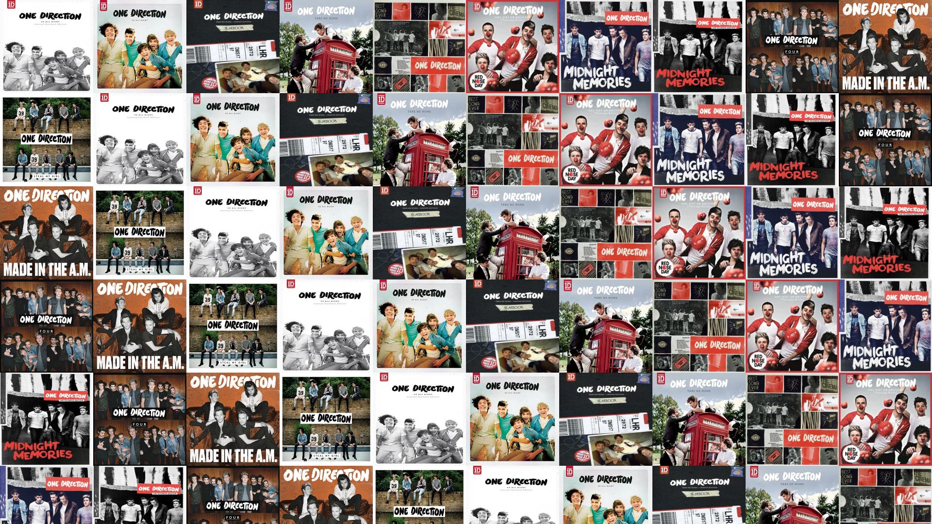 One Direction Albums Collage