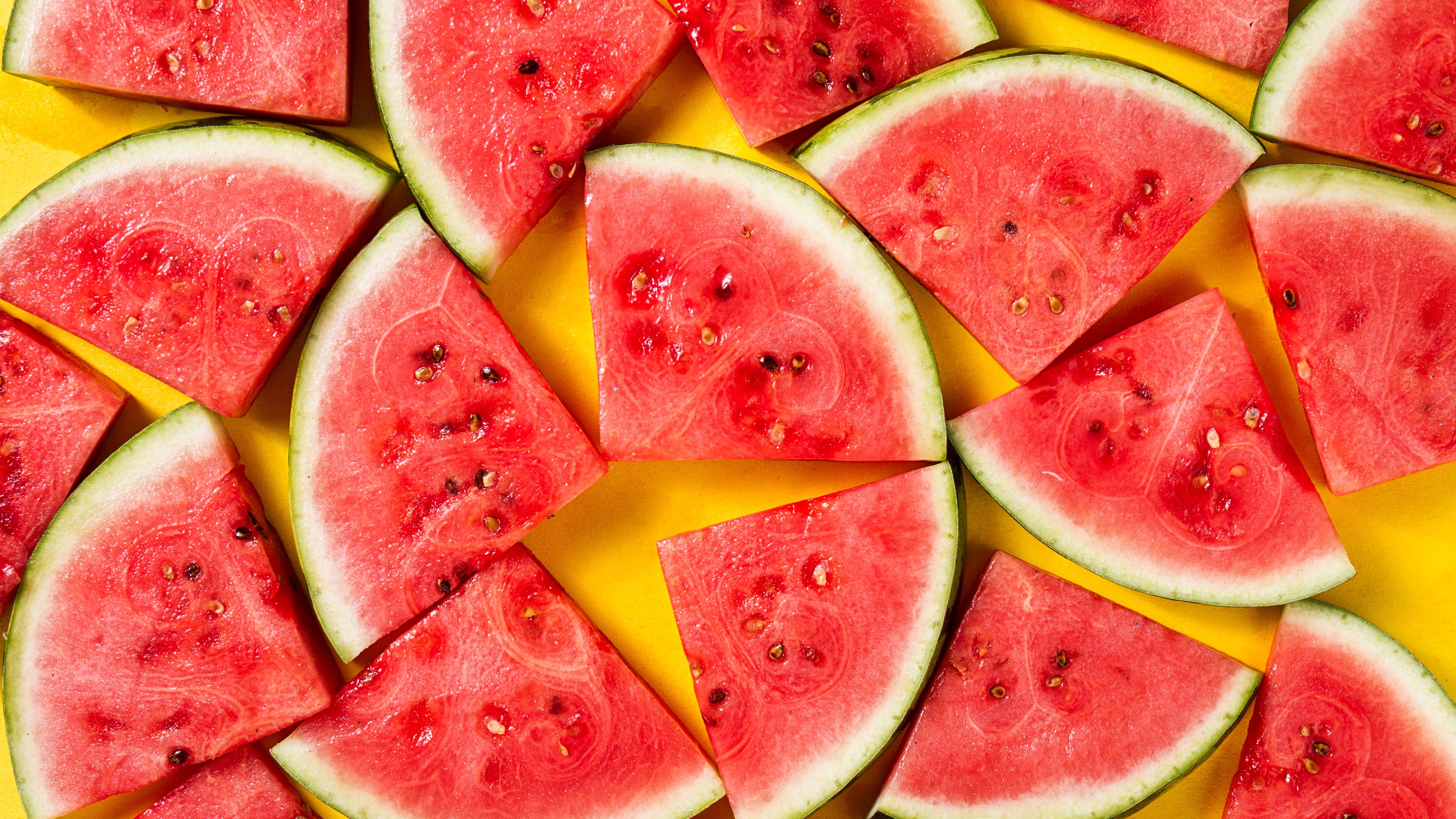 Wallpaper Summer fruit, some slices of watermelon 3840x2160 UHD 4K Picture, Image