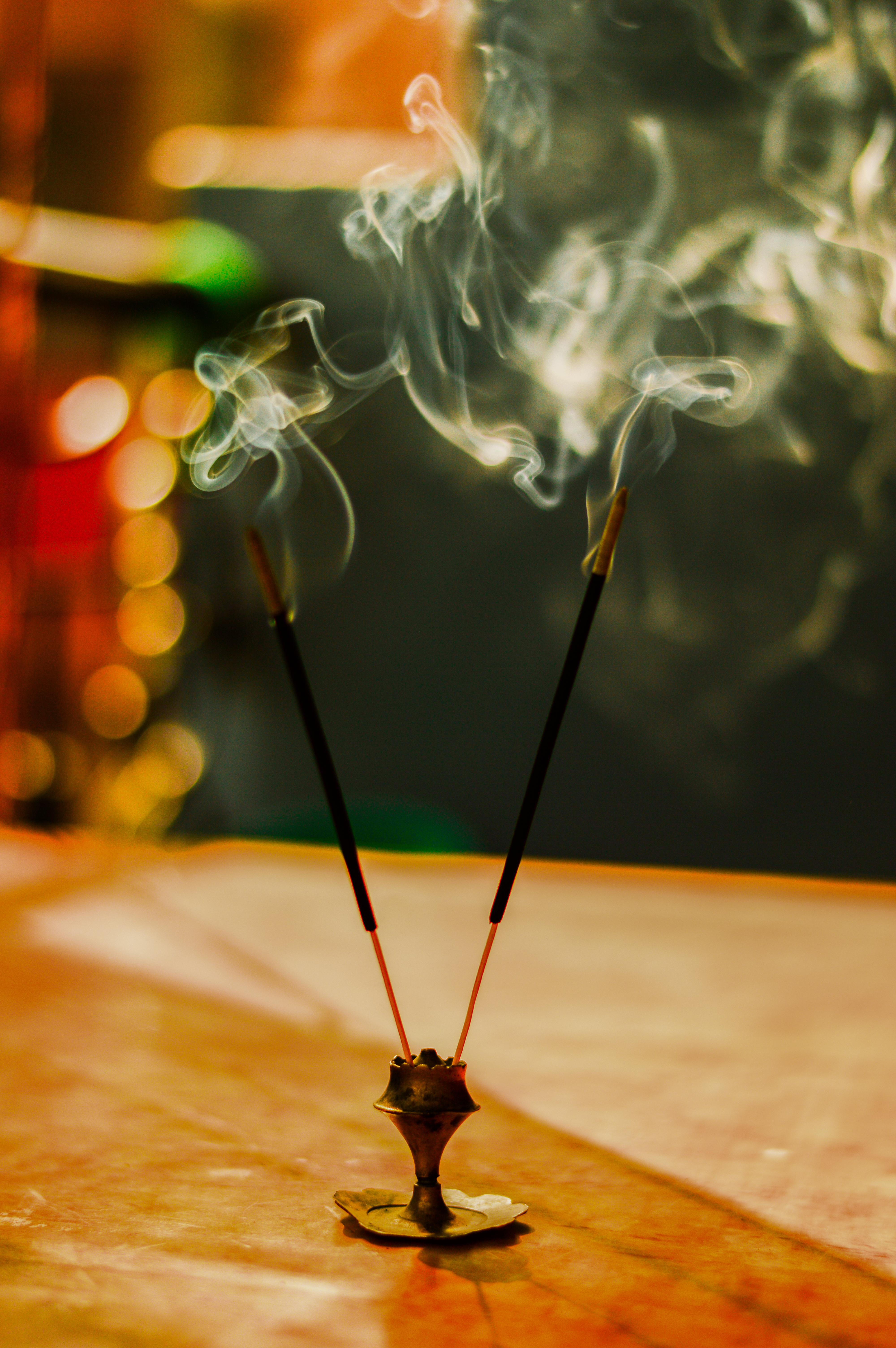 Close Up Photograph Of A Lit Incense · Free