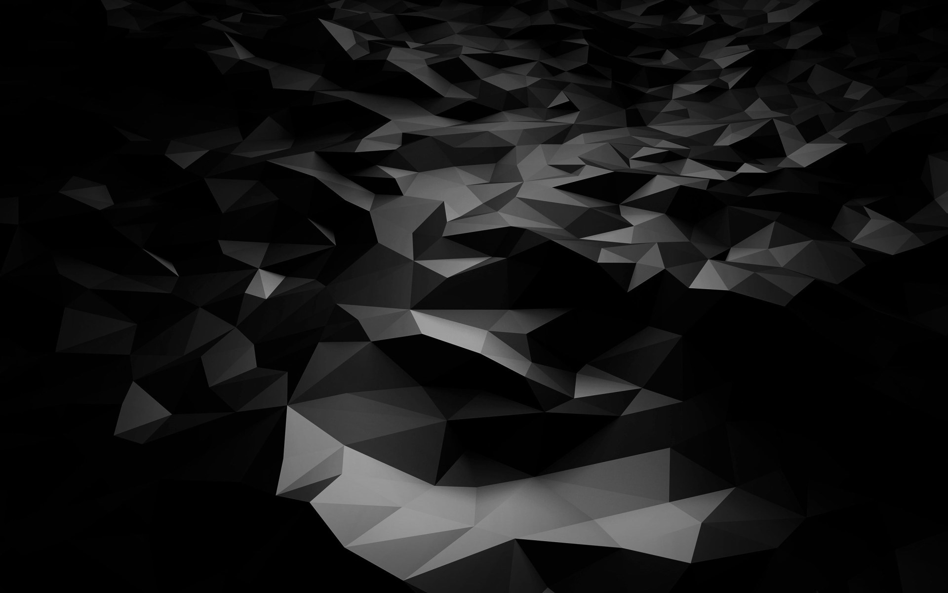Abstract wallpaper, abstract, 3D, black, dark, polygon art, pattern, no people • Wallpaper For You HD Wallpaper For Desktop & Mobile