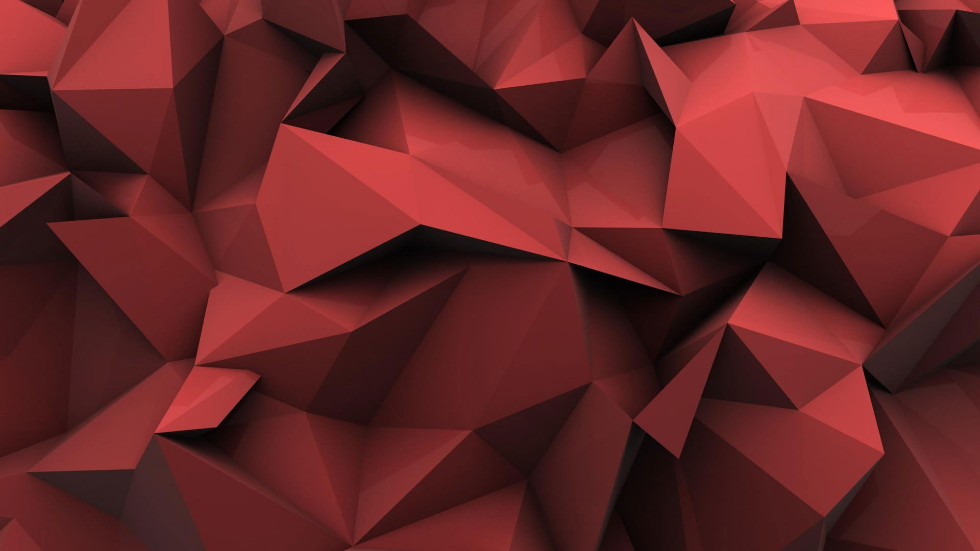 Polygon wallpaper, red and black origami wallpaper, minimalism, low poly, abstract • Wallpaper For You HD Wallpaper For Desktop & Mobile