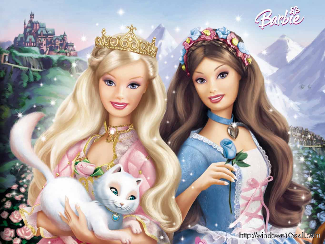 Wallpaper Barbie Girl Cartoon Image