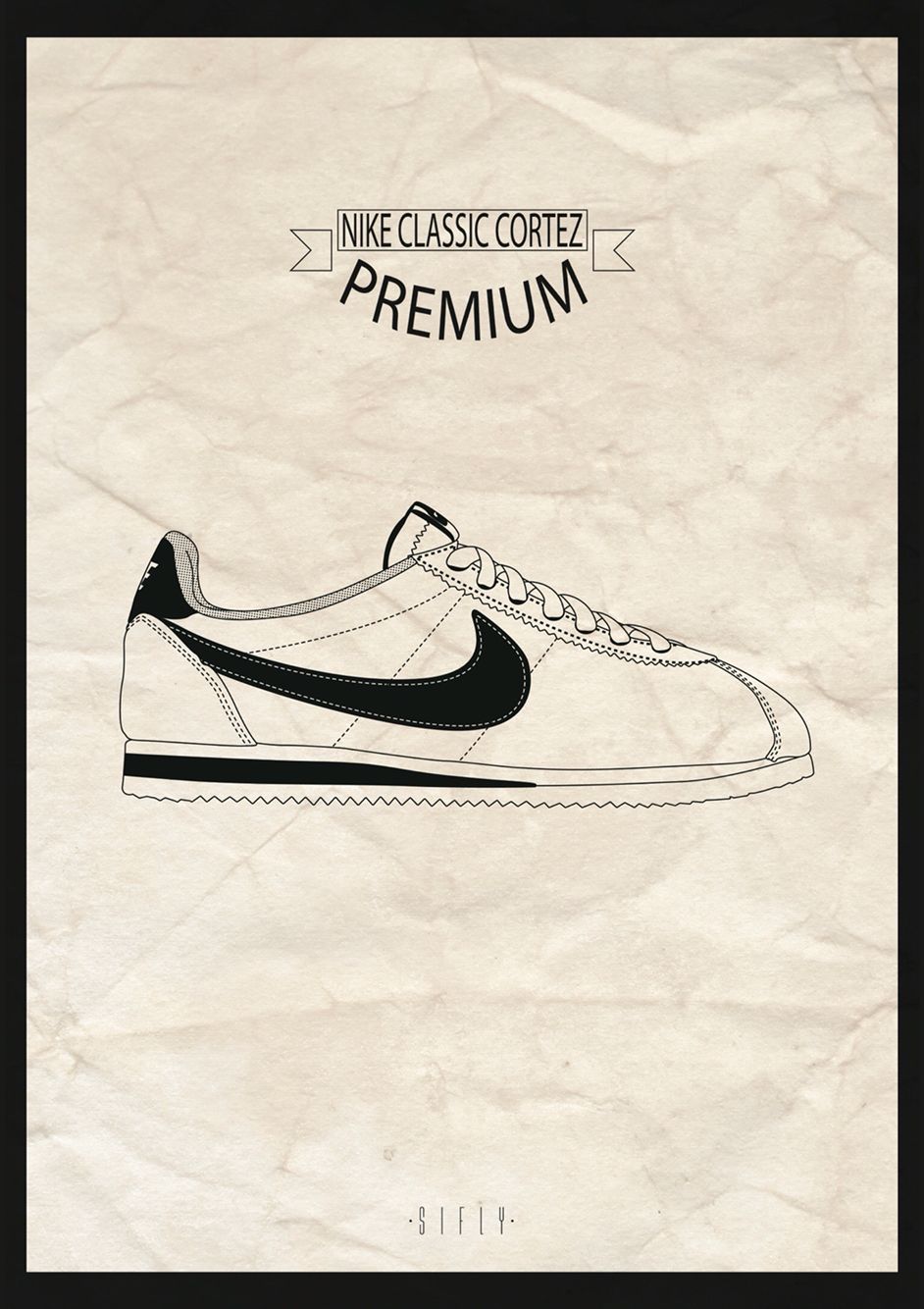 NIKE CLASSIC CORTEZ PREMIUM VECTOR BY SIFLY. Nike art, Sneaker art, Sneakers illustration