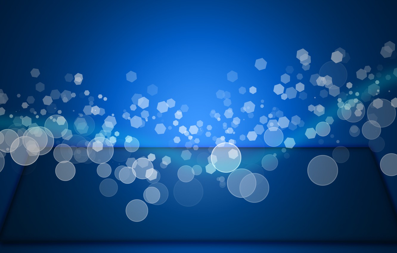 Wallpaper blue, wave, Bokeh, Effect image for desktop, section абстракции