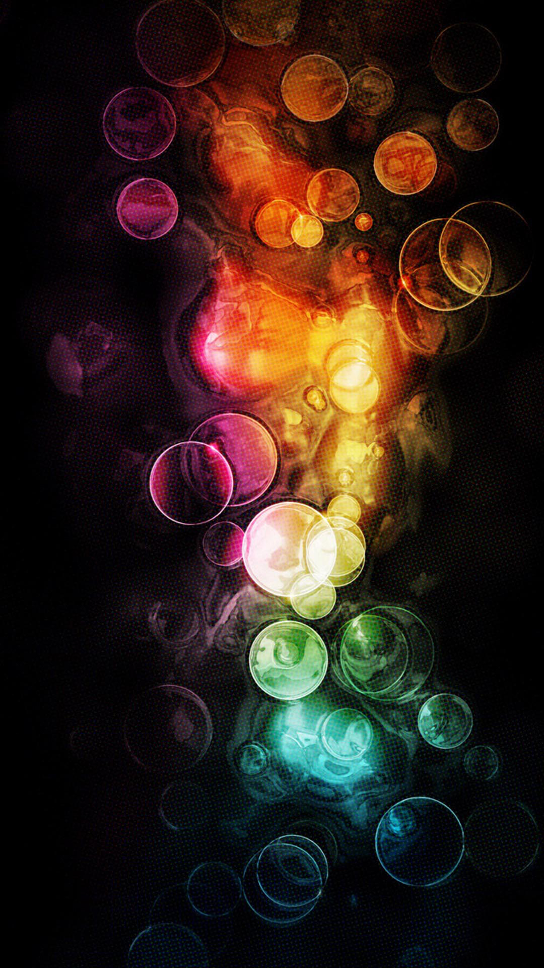 Bokeh Effect Rainbow Color Bubbles Android Wallpaper free download
