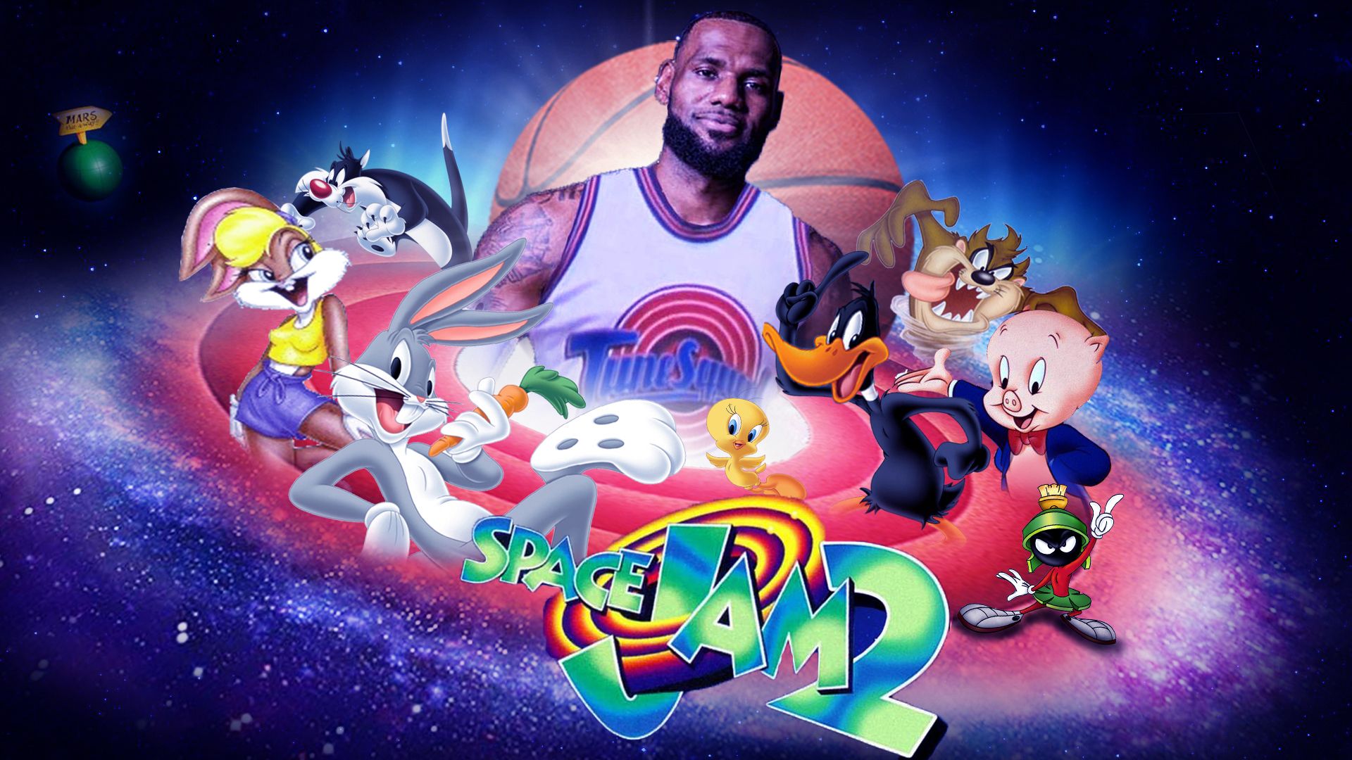 Game on LeBron James balls out in Space Jam A New Legacy first look   Space jam Looney tunes wallpaper Looney tunes space jam
