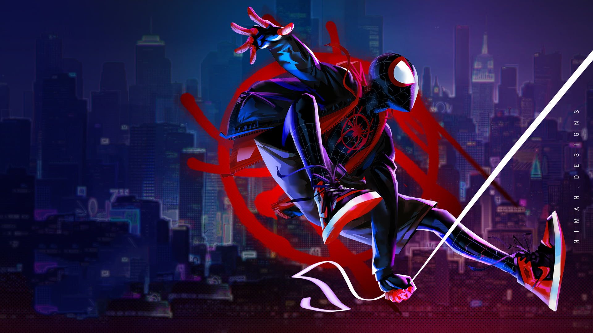 Movie Spider Man: Into The Spider Verse Miles Morales #Spider Man P # Wallpaper #hdwallpaper #desktop. Spider Verse, Miles Morales Spiderman, Miles Morales