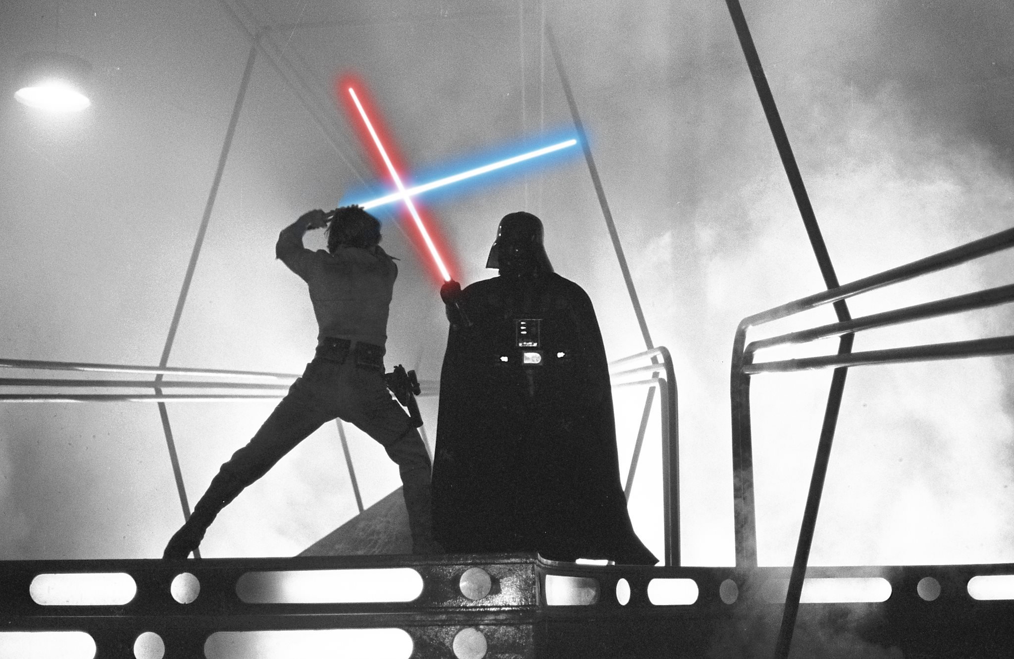 Luke And Vader Fighting