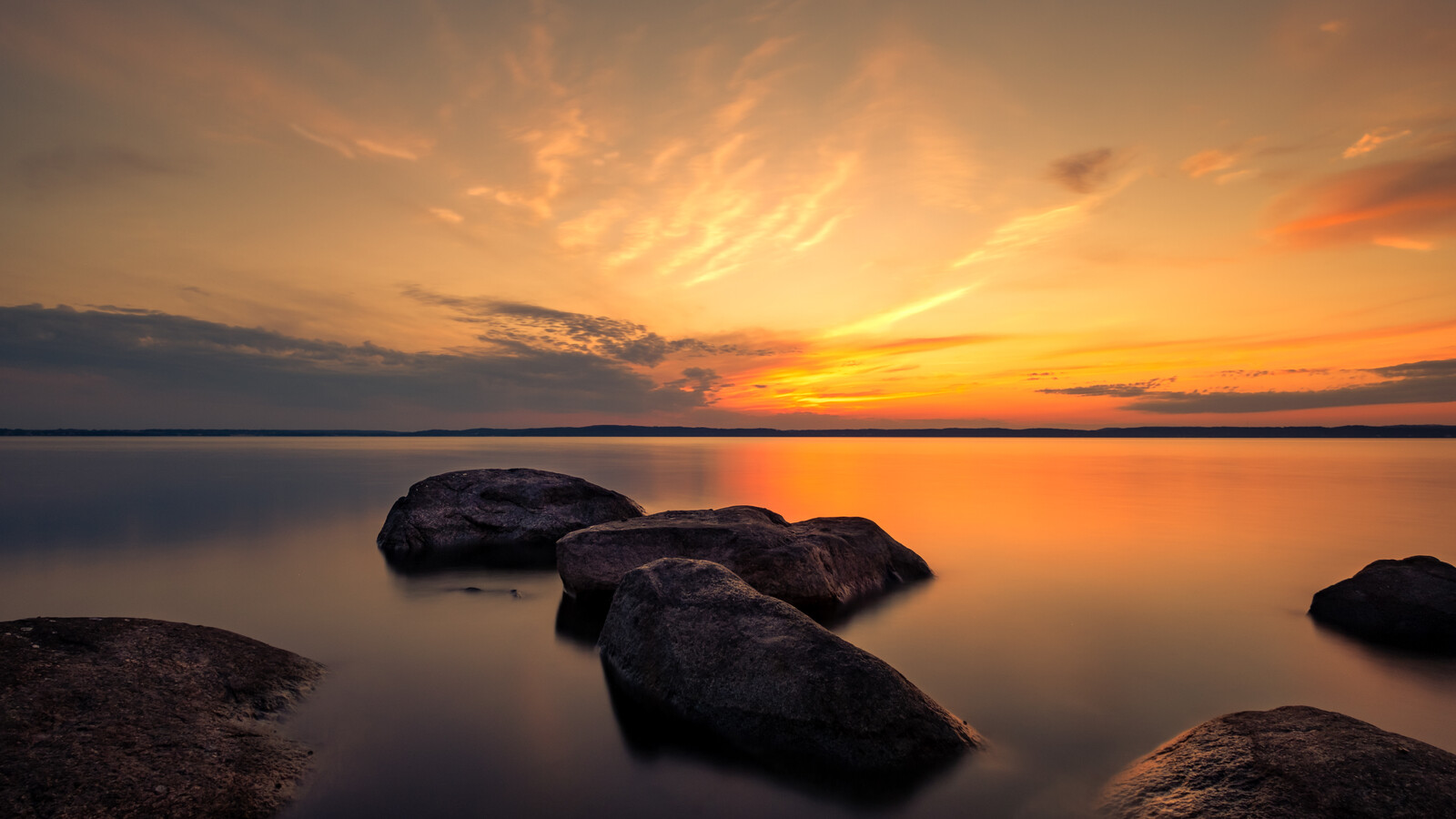 Summer Dusk Rocks 5k 1600x900 Resolution HD 4k Wallpaper, Image, Background, Photo and Picture