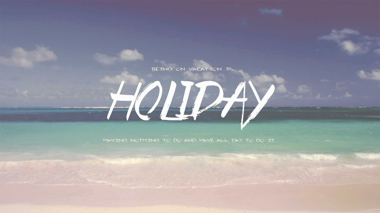 Wallpaper, holiday, beach, sea, typography, summer 1600x900