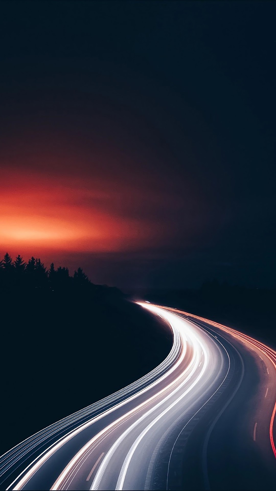 Highway, Road, Night, Time Lapse, Landscape, Scenery Phone HD Wallpaper, Image, Background, Photo And Picture. Mocah HD Wallpaper