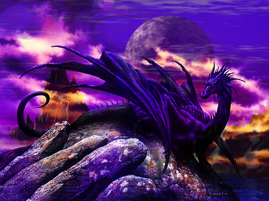 Purple Lightning Dragon Wallpapers Wallpaper Cave