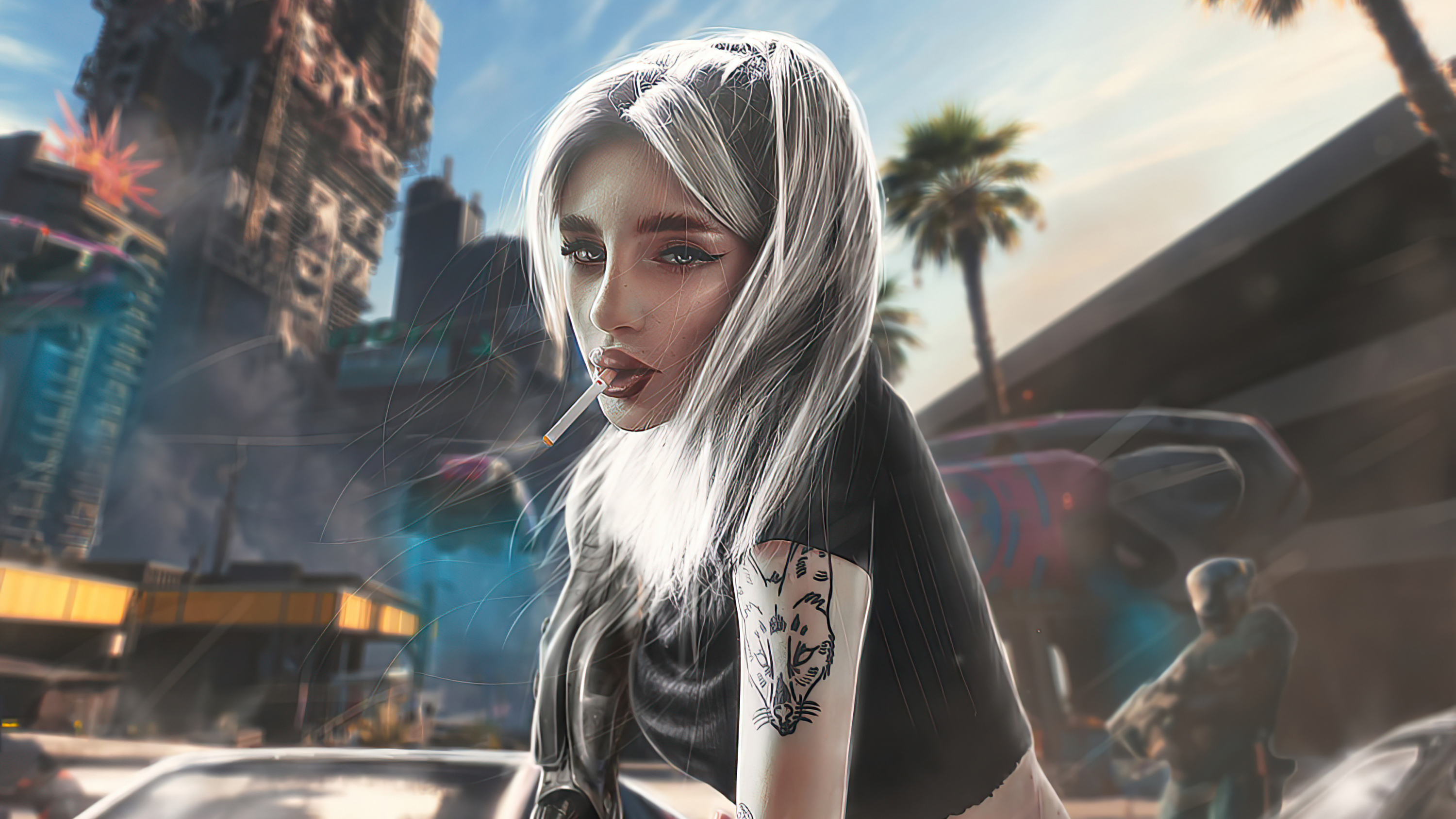 Smoking Girl 4k 1280x1024 Resolution HD 4k Wallpaper, Image, Background, Photo and Picture