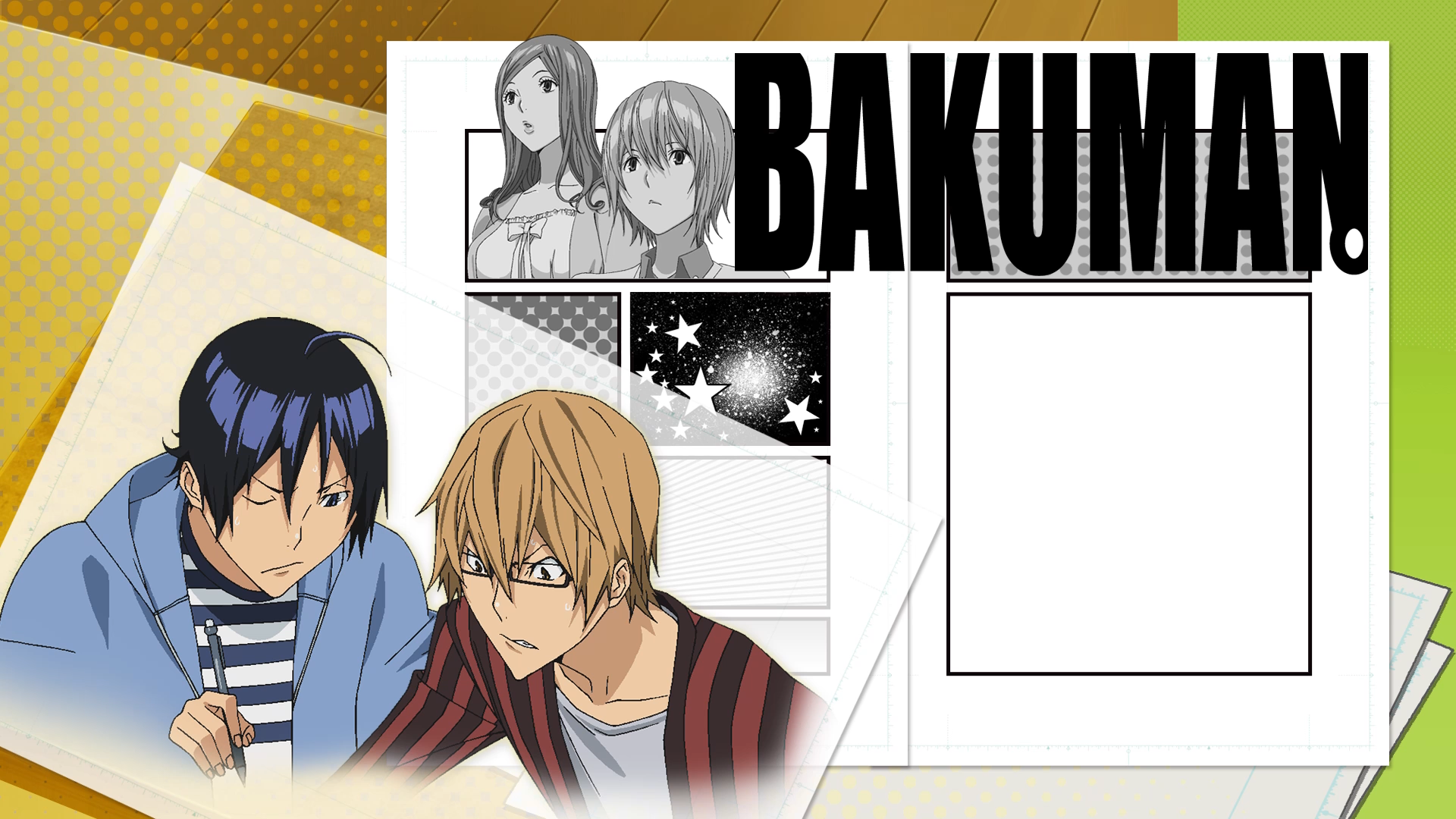 Wallpaper, Bakuman, anime, Moritaka Mashiro 1920x1080