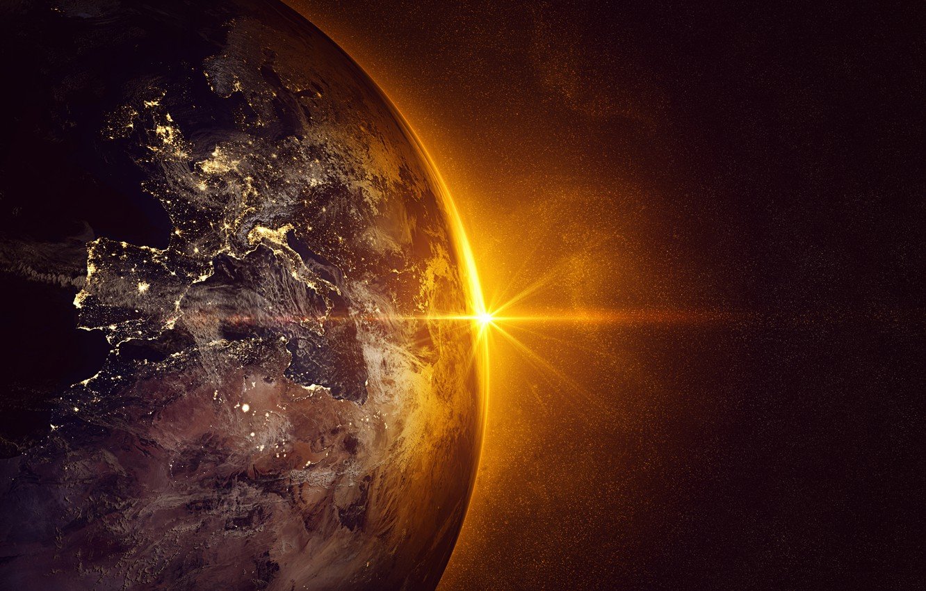 Wallpaper Europe, sun, planet earth, Spain image for desktop, section космос