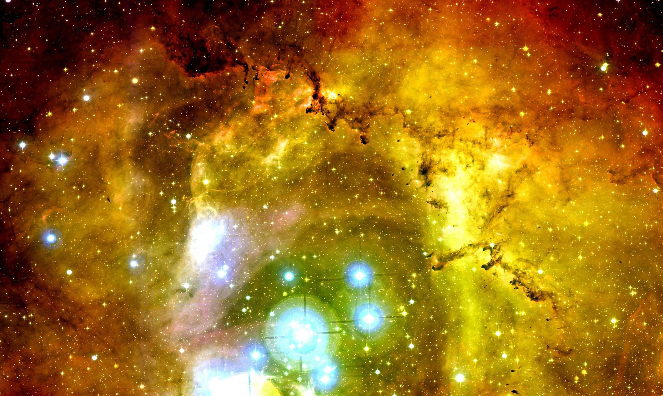 Space Yellow Galaxy Wallpapers
