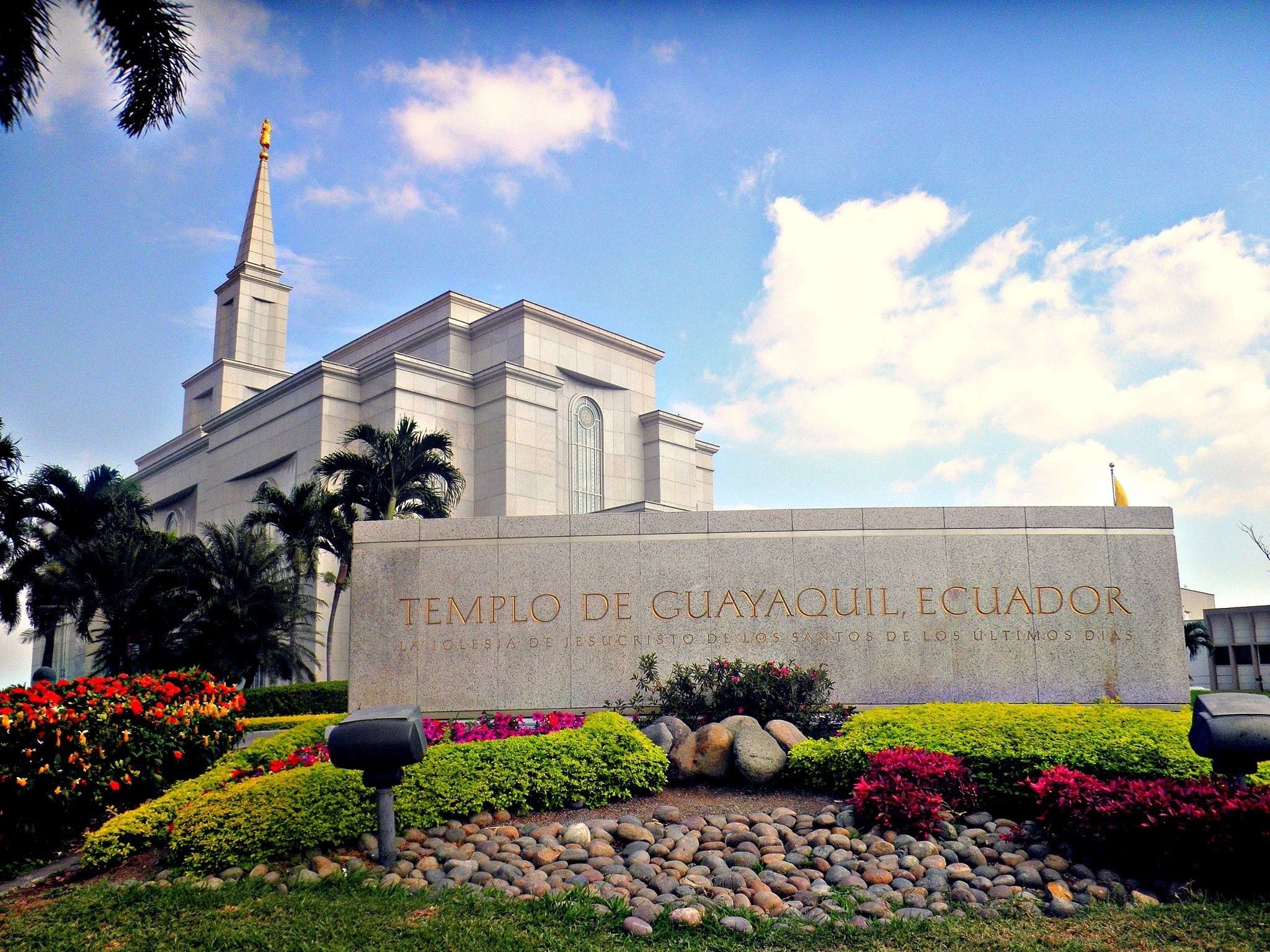 Guayaquil Ecuador Temple Sign
