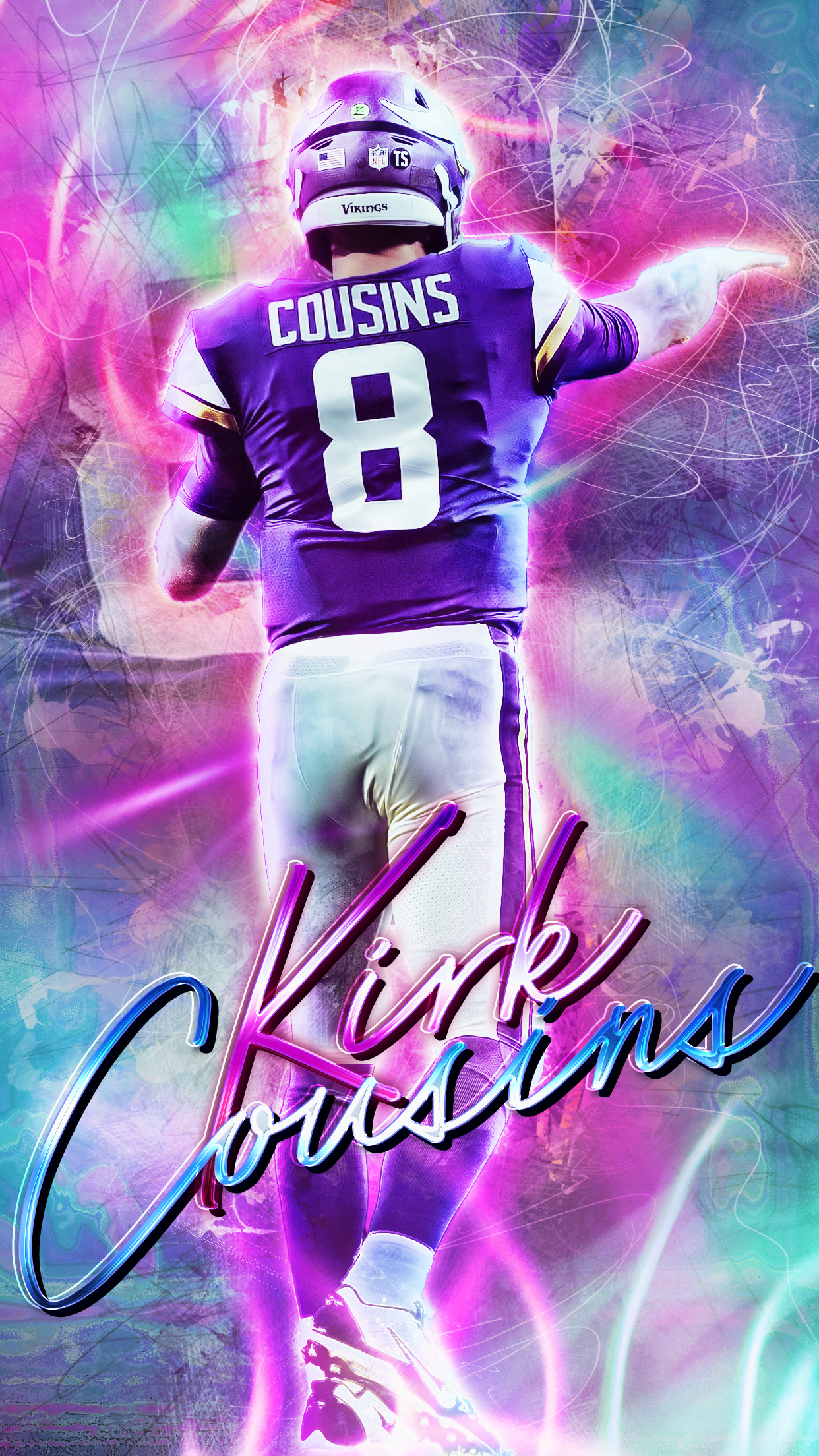 Kirk Cousins Miami Vice style wallpaper: minnesotavikings