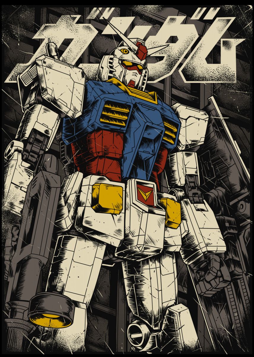 RX 78 2 Gundam' Poster by Wahyudi Artwork. Displate. Gundam, Gundam wallpaper, Gundam art