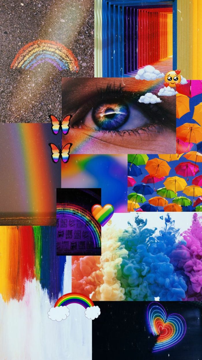 Rainbow Aesthetic Collage Wallpapers - Wallpaper Cave