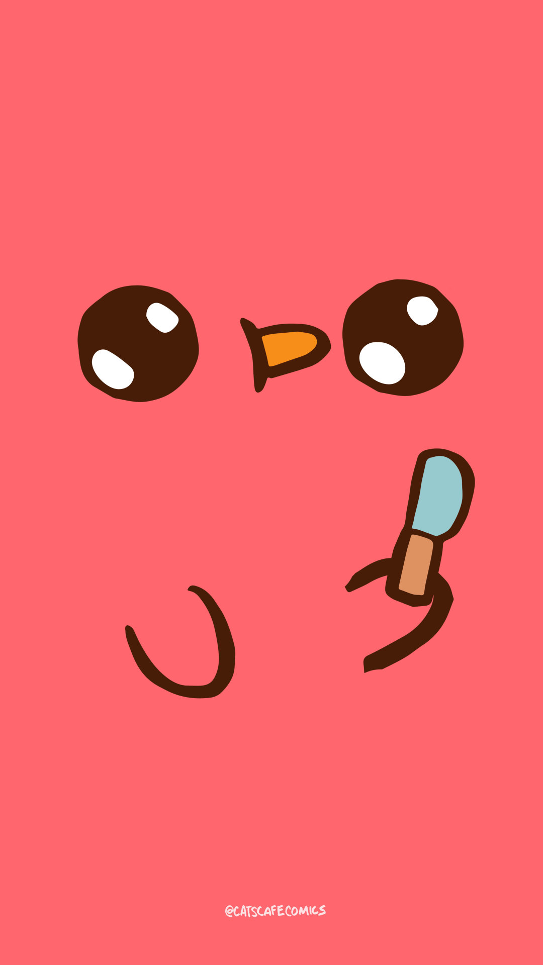 Cat's Cafe Kiwi cute but deadly phone wallpaper. Enjoy!