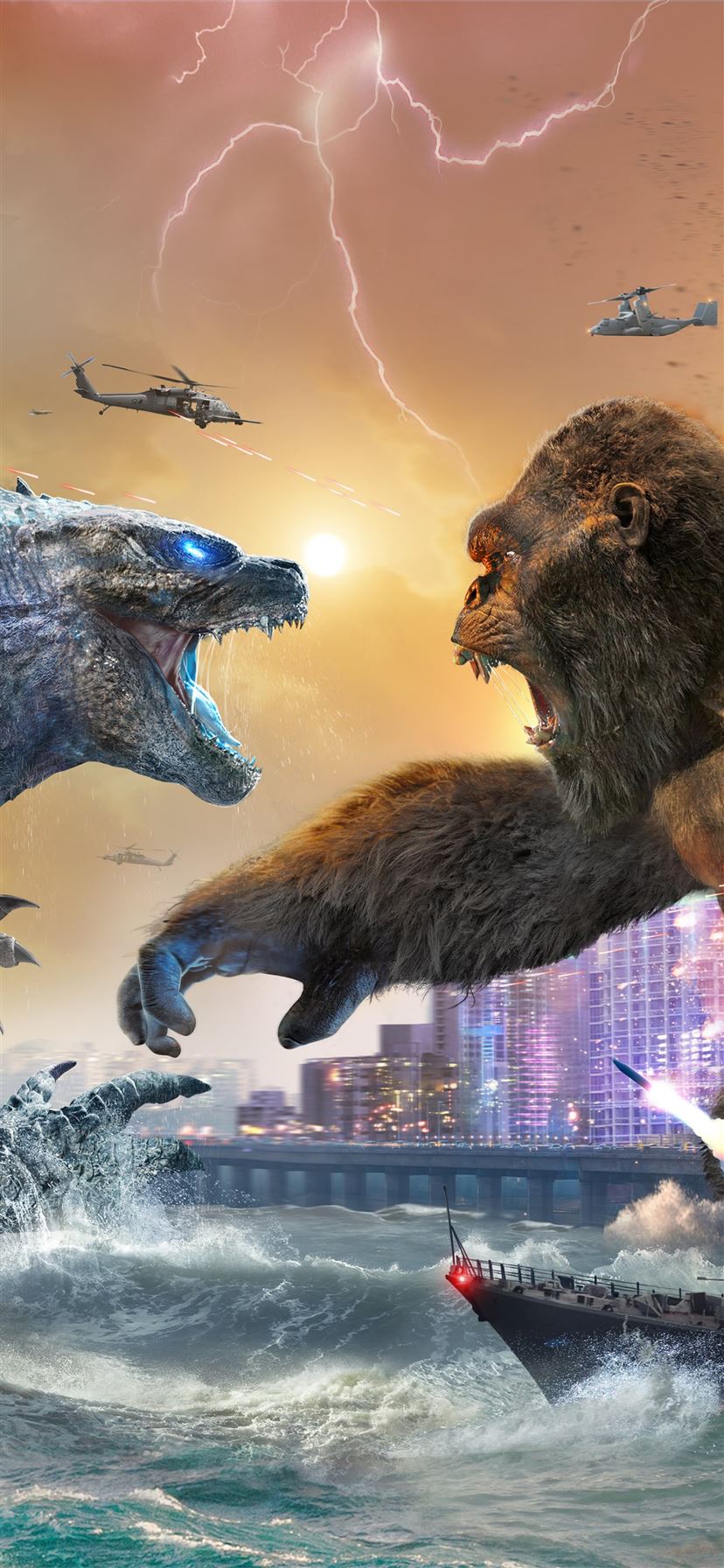 Best Godzilla vs kong iPhone 11 HD Wallpaper
