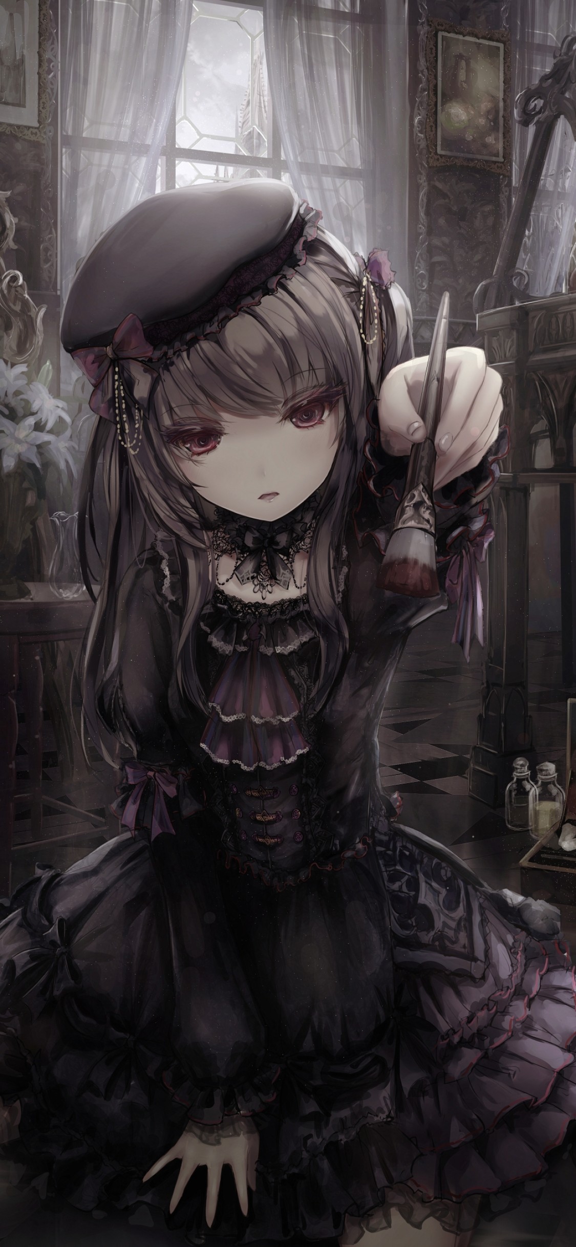 Gothic Girl iPhone Wallpaper