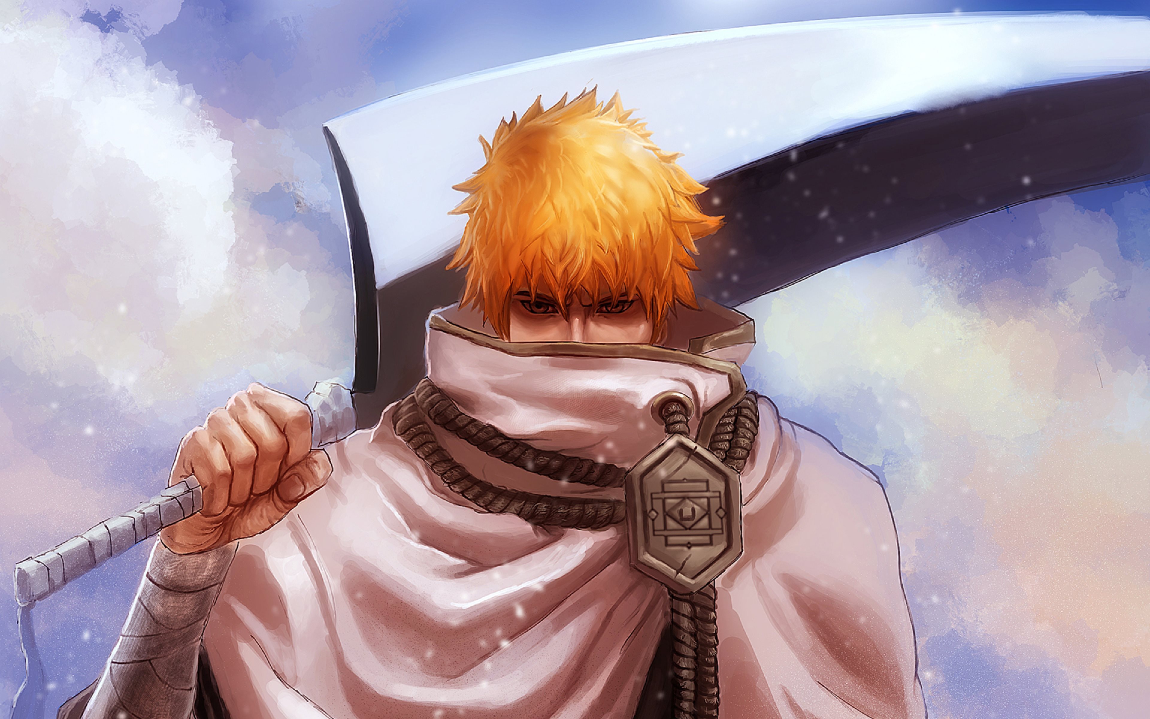 Download wallpaper Bleach, 4k, heroes, manga, Ichigo Kurosaki for desktop with resolution 3840x2400. High Quality HD picture wallpaper