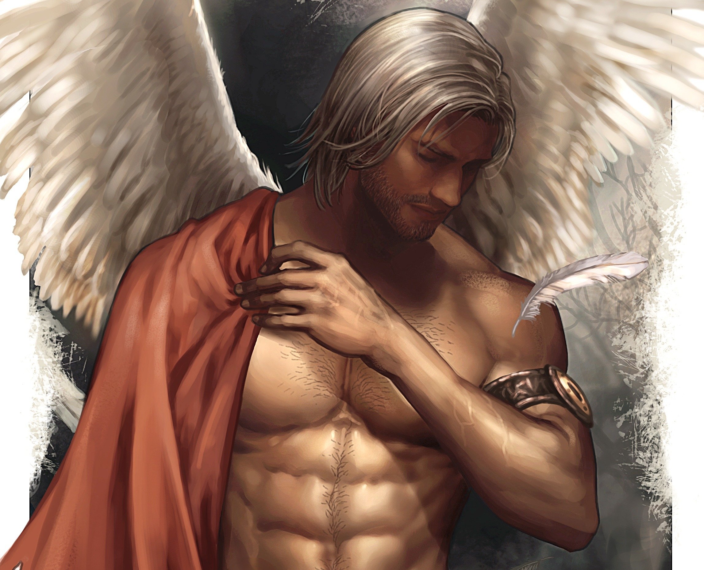 fantasy, Male, Angel, Wings, Character, Beautiful Wallpaper HD / Desktop and Mobile Background