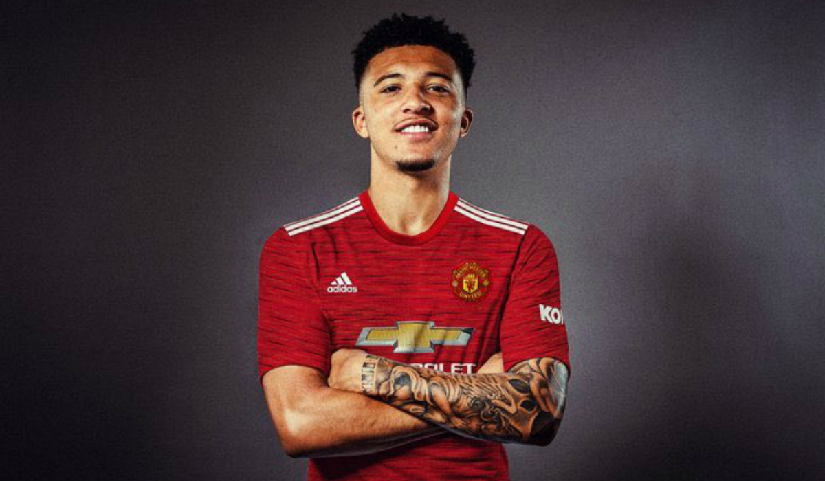 Jadon Sancho In Manchester United Jersey Fan Made Image & HD Wallpaper For The Red Devils' Fans Who Cannot Wait For His Transfer To Get Complete. ⚽ LatestLY