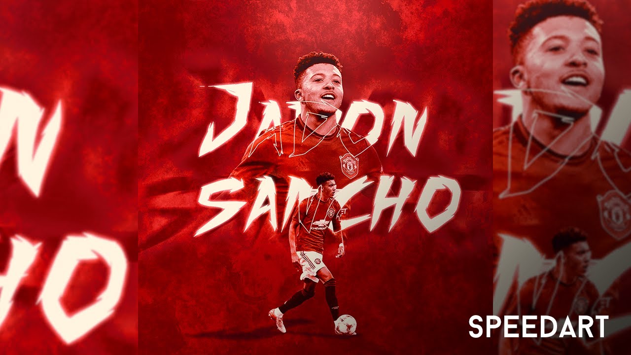 HOW TO MAKE A FOOTBALL EDIT Sancho To Manchester United? (PHOTOSHOP SPEEDART)