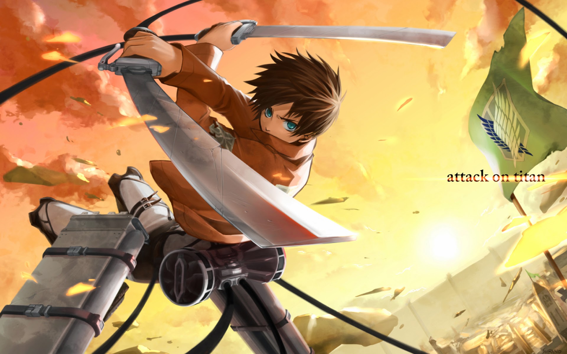 Eren Jaeger Attack On Titan Hd Wallpaper 1920×1200