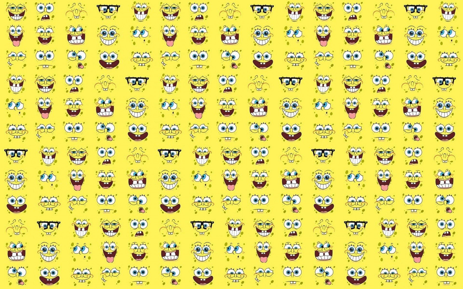 face, SpongeBob SquarePants, Spongebob, Cartoon, Yellow, Collage, TV Wallpaper HD / Desktop and Mobile Background