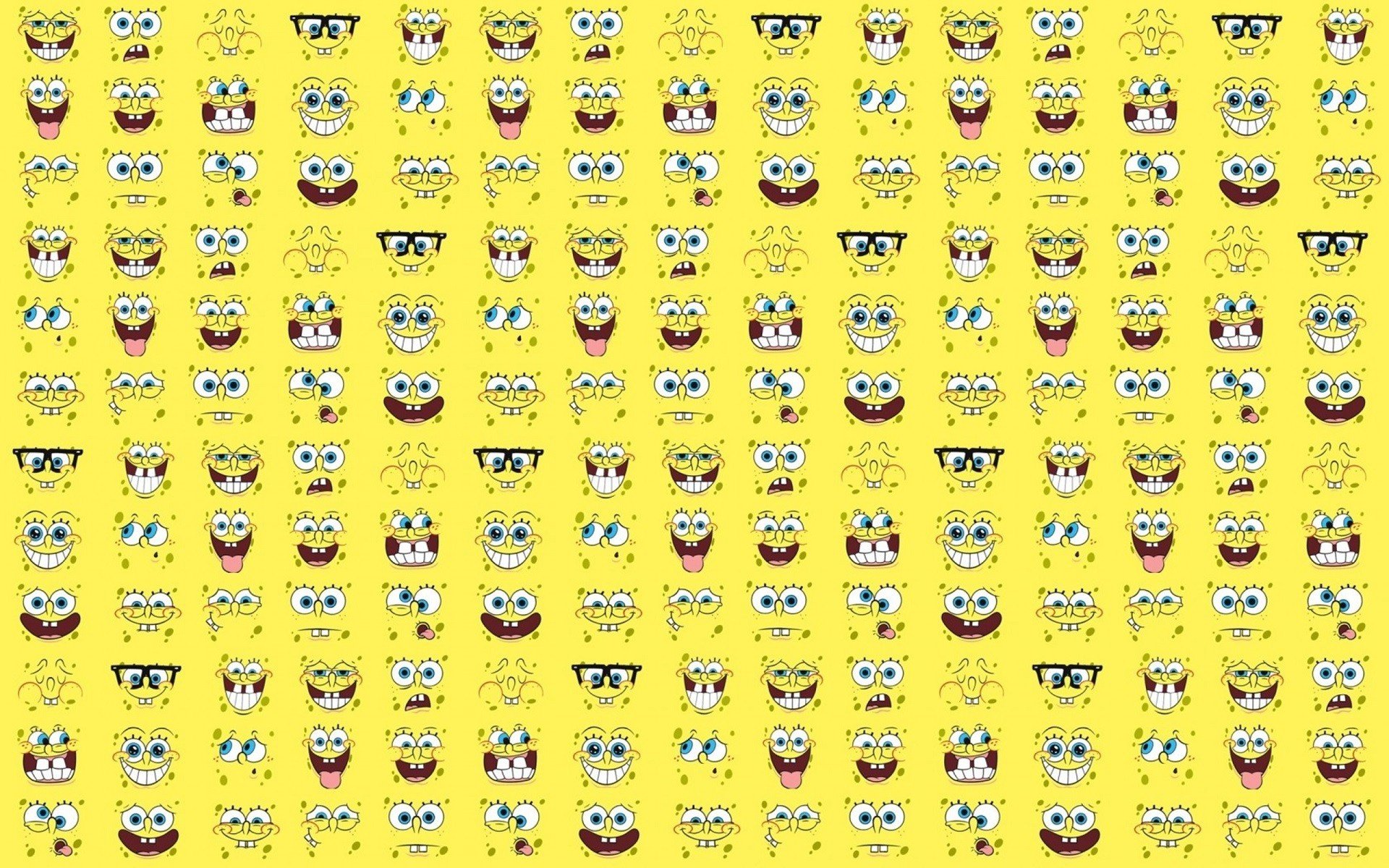 face, SpongeBob SquarePants, Spongebob, Cartoon, Yellow, Collage, TV Wallpaper HD / Desktop and Mobile Background