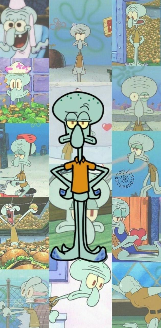Squidward Collage wallpaper
