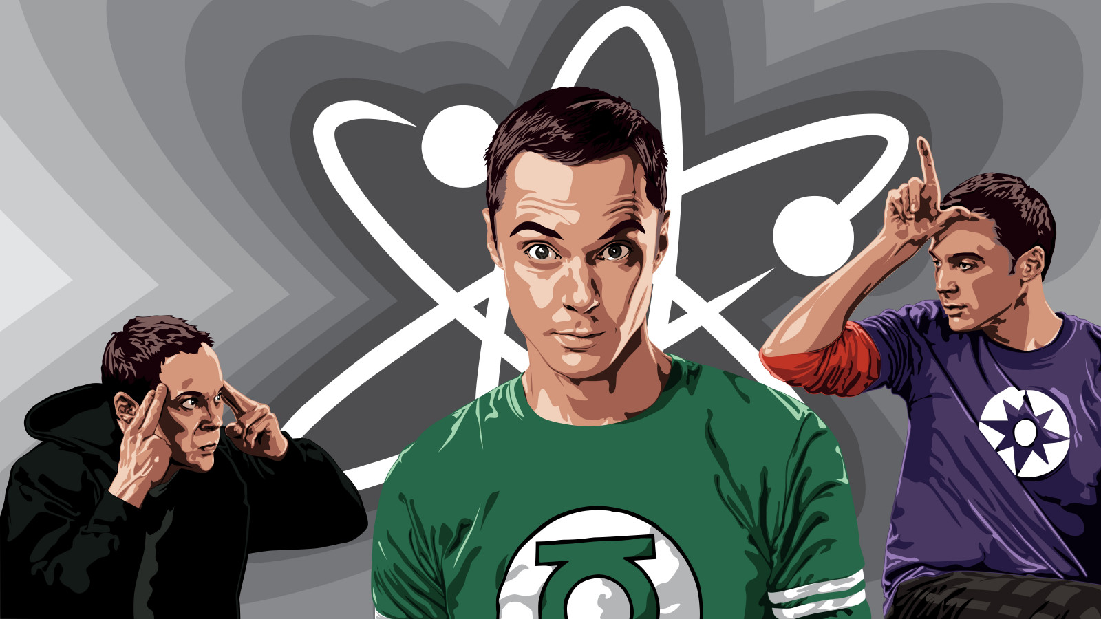 Wallpaper, illustration, cartoon, TV, brand, The Big Bang Theory, Sheldon Cooper 8000x4500