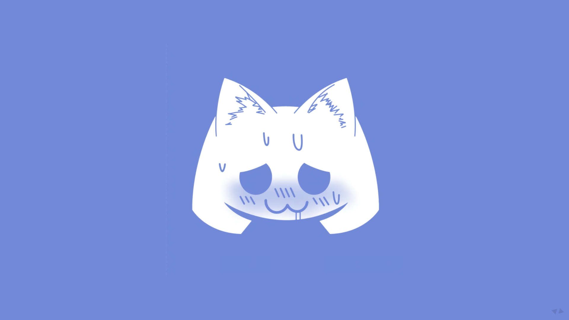 logo #Discord digital art cat ears simple background #blue #white #sweat P #wallpaper #hdwallpaper #desktop. Simple background, Art blog, Digital art