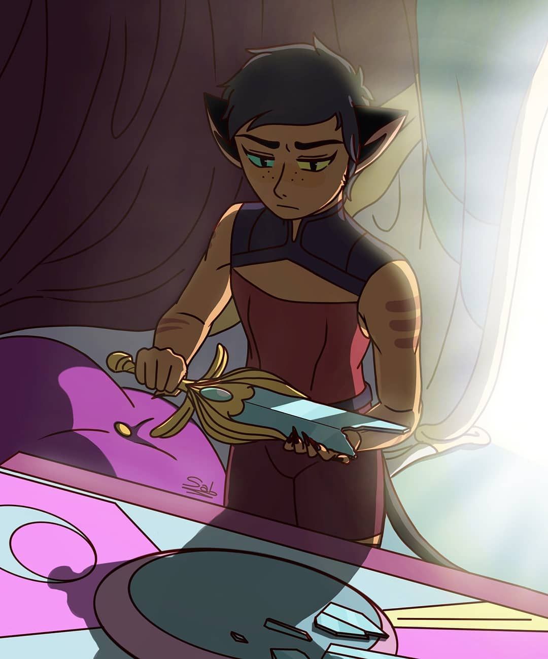 1,960 curtidas, 19 comentários Meazzini :) no Instagram: “Catra with Adora'. Broken sword, She ra princess of power, Cute fall wallpaper
