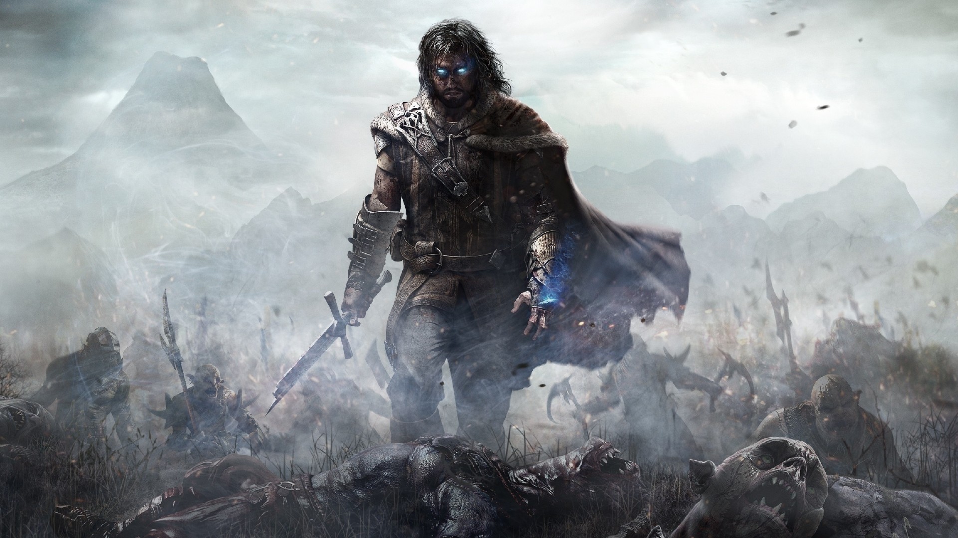 Full HD Wallpaper shadow of mordor battleground broken sword fog, Desktop Background HD 1080p